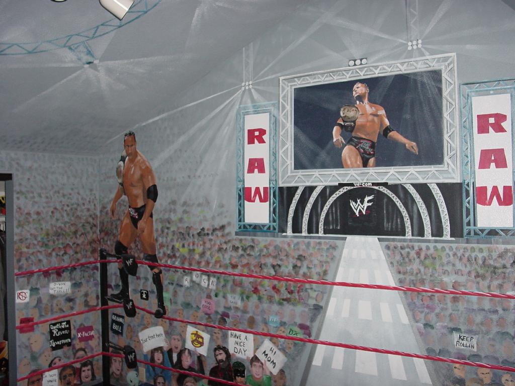 wwe wrestling mural on reddit. from Melissa Barrett Paint Design Wall Murals and Art in Salem